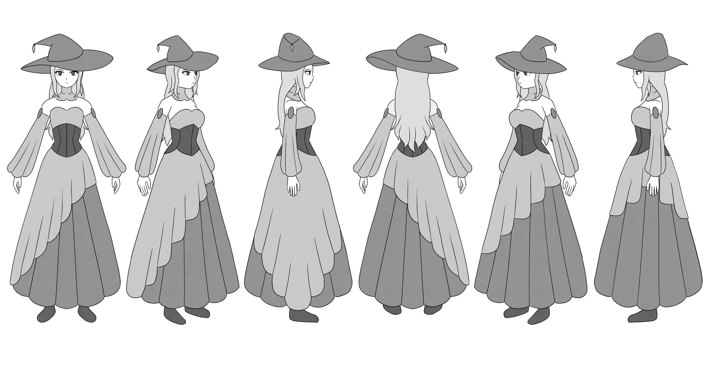 Witch Character Turn Around - Digital illustration for Cinderella comic