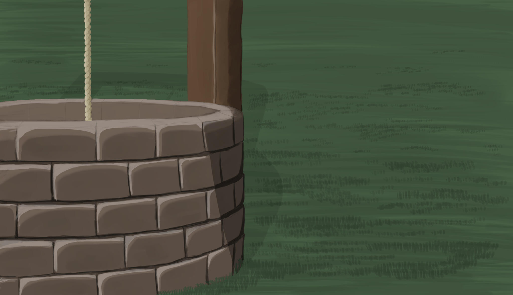 Well Background - Digital background for "William-o'-Wisp" animation