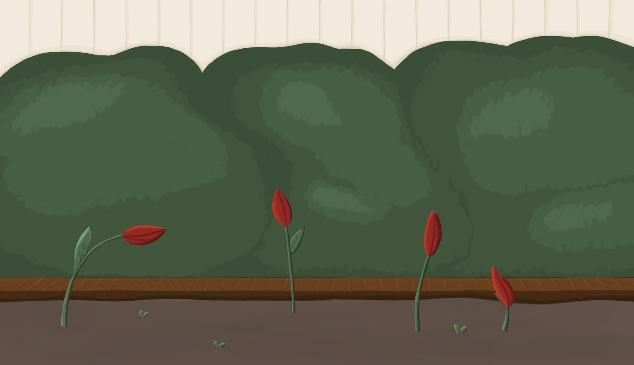 Garden Background - Digital background for "William-o'-Wisp" animation